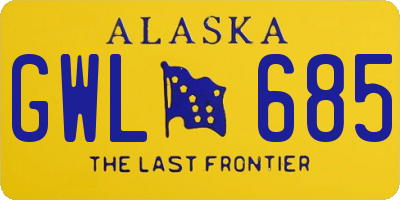 AK license plate GWL685