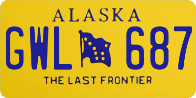 AK license plate GWL687