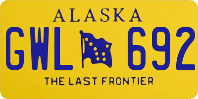 AK license plate GWL692