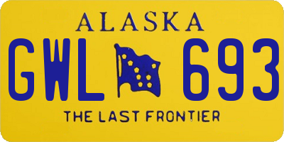 AK license plate GWL693