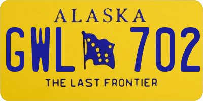 AK license plate GWL702