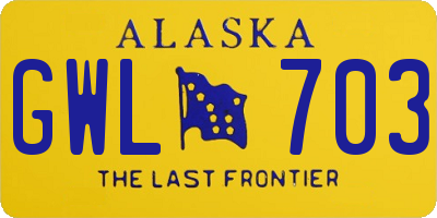 AK license plate GWL703