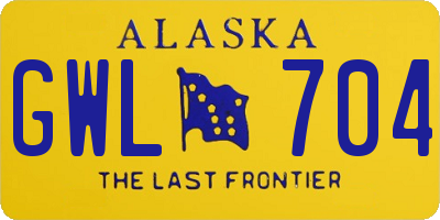 AK license plate GWL704