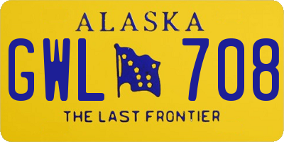 AK license plate GWL708