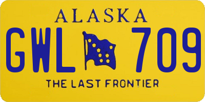 AK license plate GWL709