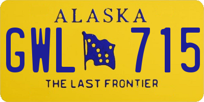 AK license plate GWL715