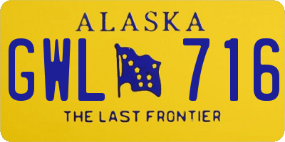 AK license plate GWL716