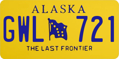 AK license plate GWL721