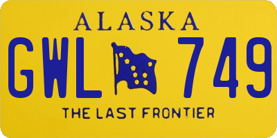 AK license plate GWL749