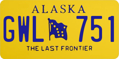 AK license plate GWL751