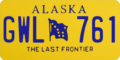 AK license plate GWL761