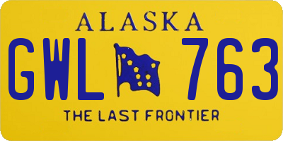 AK license plate GWL763