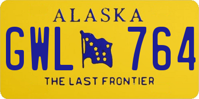 AK license plate GWL764