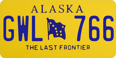 AK license plate GWL766