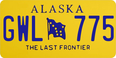 AK license plate GWL775