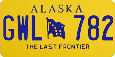 AK license plate GWL782