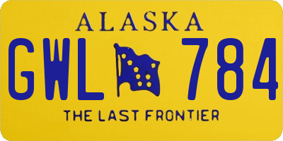 AK license plate GWL784