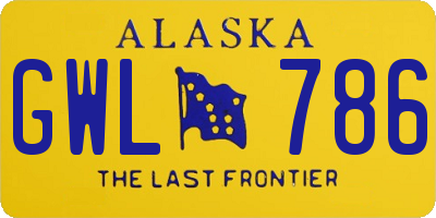 AK license plate GWL786