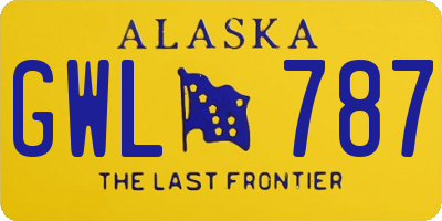 AK license plate GWL787