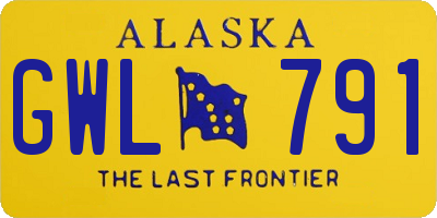 AK license plate GWL791