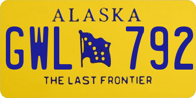 AK license plate GWL792