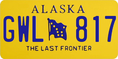 AK license plate GWL817