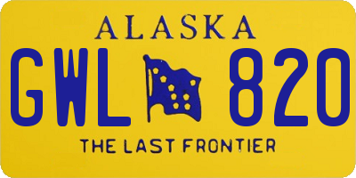 AK license plate GWL820
