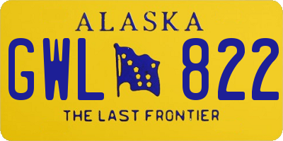 AK license plate GWL822