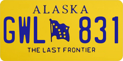 AK license plate GWL831