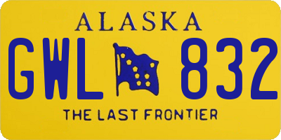 AK license plate GWL832