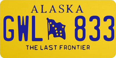 AK license plate GWL833