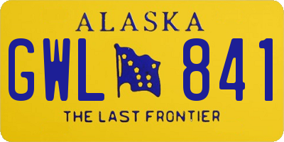 AK license plate GWL841