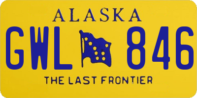 AK license plate GWL846
