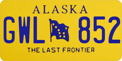 AK license plate GWL852
