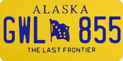 AK license plate GWL855