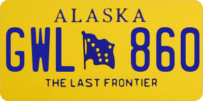 AK license plate GWL860
