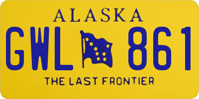 AK license plate GWL861