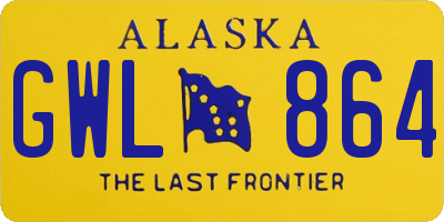 AK license plate GWL864