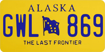 AK license plate GWL869