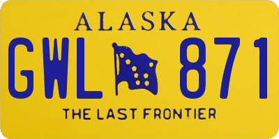 AK license plate GWL871