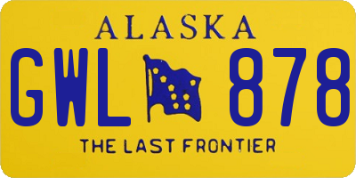 AK license plate GWL878