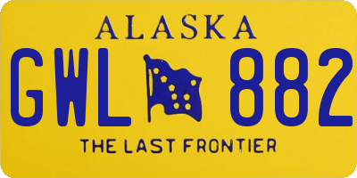 AK license plate GWL882