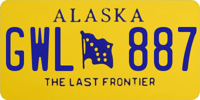 AK license plate GWL887