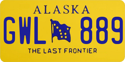 AK license plate GWL889
