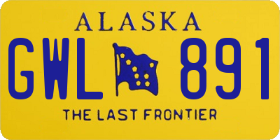 AK license plate GWL891