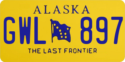 AK license plate GWL897