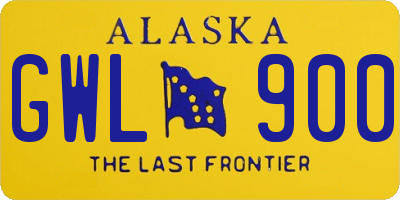 AK license plate GWL900