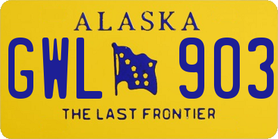 AK license plate GWL903