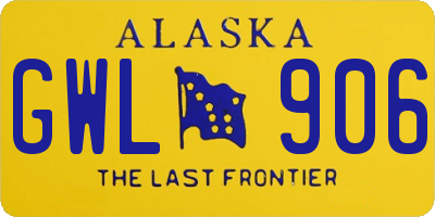 AK license plate GWL906