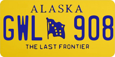 AK license plate GWL908